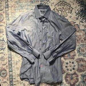 Hugo Boss Men's Dress Shirt in Heathered Blue